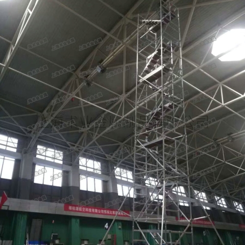 12.8米高移動鋁合金腳手架作業(yè)平臺